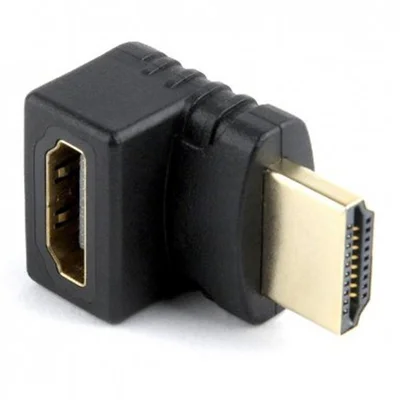 Адаптер Cablexpert HDMI - HDMI, M/F, Г-подібний, чорний (A-HDMI270-FML) пакет