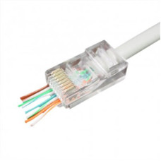 Конектор RJ 45 Cablexpert (LC-PTU-01/10) з наскрізними отворами (10 шт/уп)