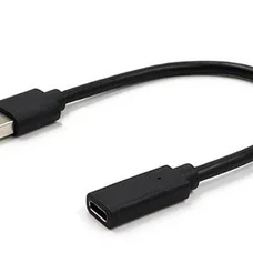 Адаптер Cablexpert USB - USB Type-C V 3.0 (M/F), 0.1 м, чорний (A-USB3-AMCF-01)