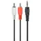 Аудіо-кабель Cablexpert 3.5 мм - 2хRCA (M/M), 1.5 м, Black (CCAB-458) Аудіо-кабель Cablexpert 3.5 мм - 2хRCA (M/M), 1.5 м, Black (CCAB-458)