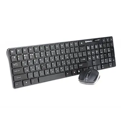 Комплект (клавіатура, миша) бездротовий REAL-EL Comfort 9010 Kit Black USB