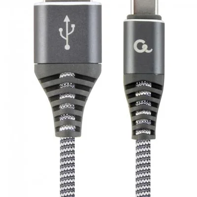 Кабель Cablexpert USB - USB Type-C V 2.0 (M/M), преміум, 1 м, сірий (CC-USB2B-AMCM-1M-WB2)