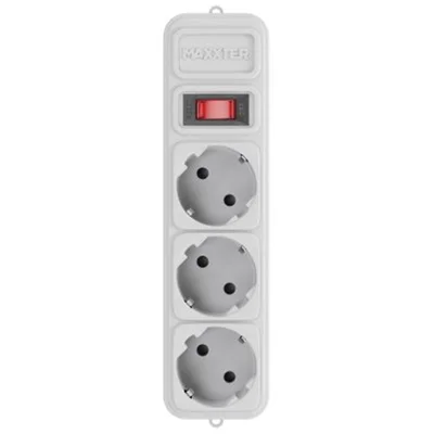 Фільтр живлення Maxxter (SPM3-G-15G) 3 розетки, 4.5м, білий