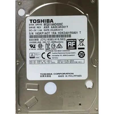 Накопичувач HDD 2.5" SATA 200GB Toshiba 8MB 4200rpm (MQ01AAD020C)