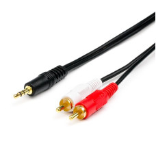 Аудіо-кабель Atcom (10708) mini-jack 3.5мм(M)-2xRCA-тюльпан(M) 3м пакет