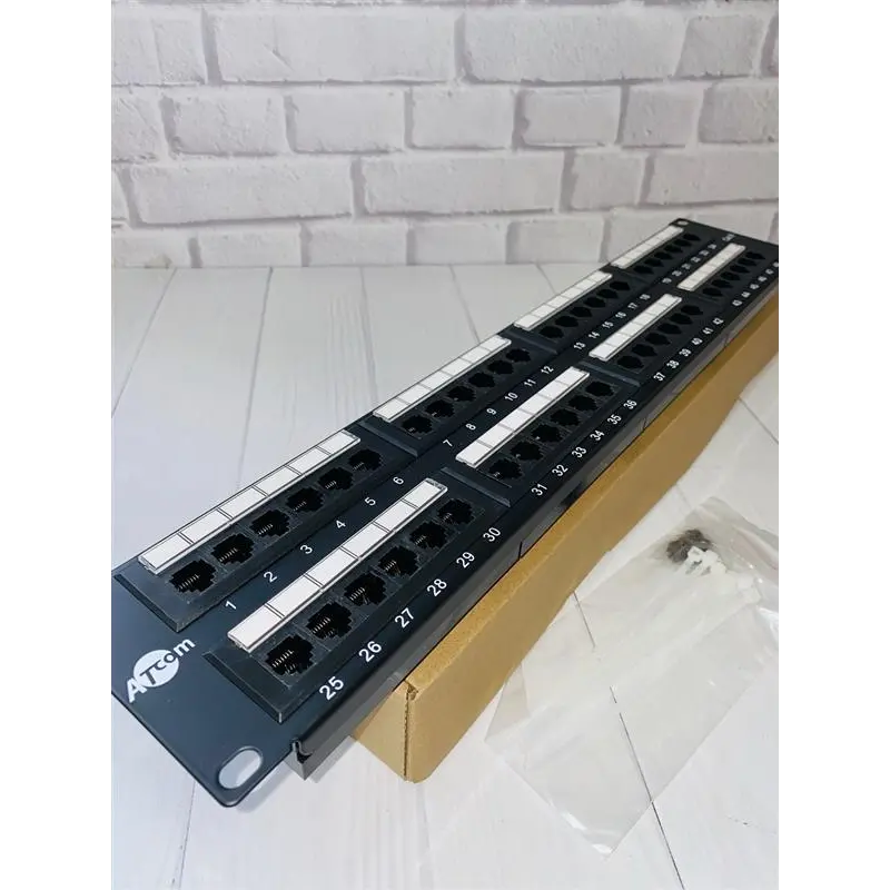 Патч-панель ATcom P6048 19" 48хRJ-45 UTP 2U cat.6 Патч-панель ATcom P6048 19" 48хRJ-45 UTP 2U cat.6