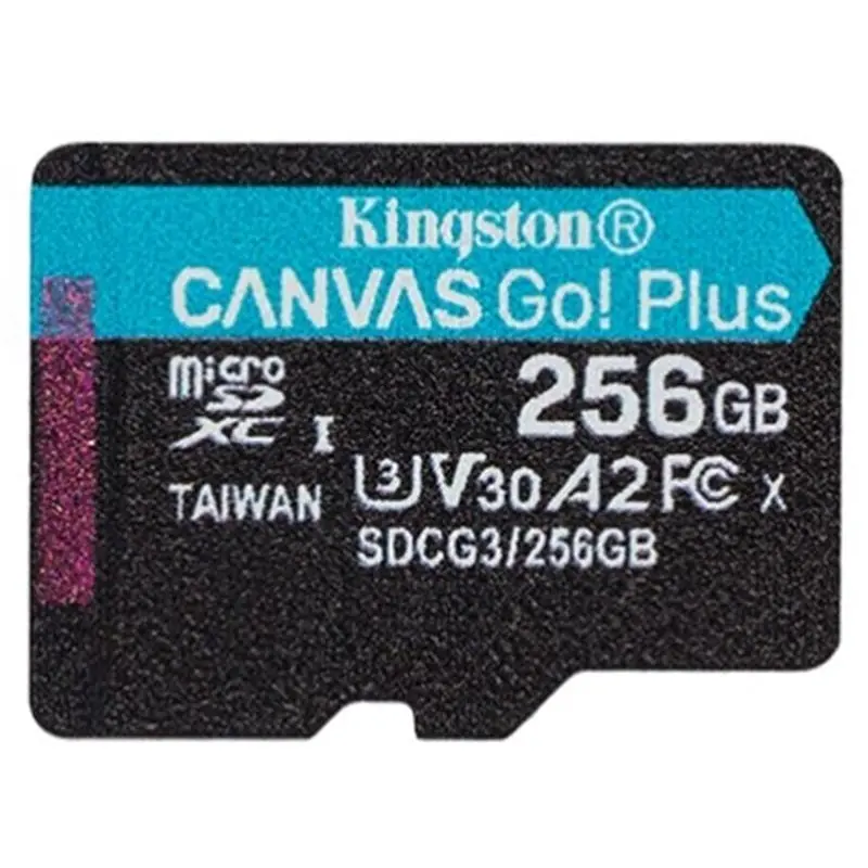 Карта пам`яті MicroSDXC 256GB UHS-I/U3 Class 10 Kingston Canvas Go! Plus R170/W90MB/s (SDCG3/256GBSP)