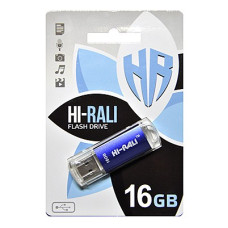 Флеш-накопичувач USB 16GB Hi-Rali Rocket Series Blue (HI-16GBVCBL)