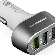 Автомобільний зарядний пристрій Modecom CU3-05 (3USBx2.4A) White (ZT-MC-CU3-05)