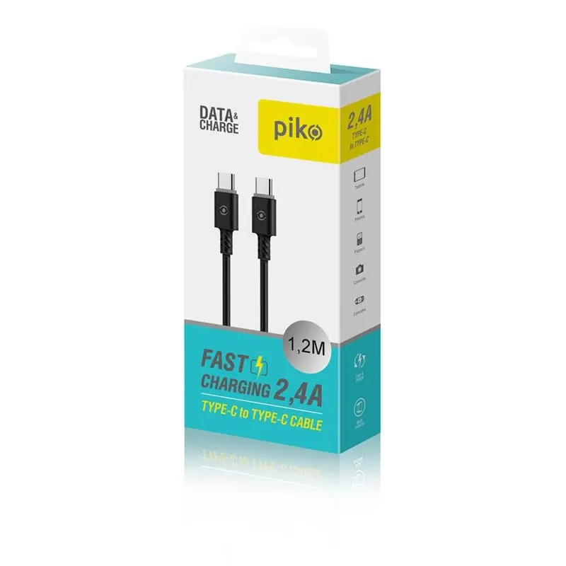 Кабель Piko CB-TT11 USB Type-C - USB Type-C (M/M), 1.2 м, Black (1283126504105) Кабель Piko CB-TT11 USB Type-C - USB Type-C (M/M), 1.2 м, Black (1283126504105)
