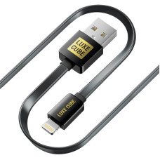 Кабель Luxe Cube Flat USB - Lightning (M/M), 1 м, чорний (2231252964019)