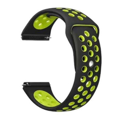 Ремінець BeCover Nike Style для Xiaomi Amazfit Bip/Bip Lite/Bip S Lite/GTR 42mm/GTS/TicWatch S2/TicWatch E Black-Yellow (705706)