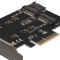 Контролер Frime (ECF-PCIEtoSSD001.LP) PCI-E-M.2 (B&M Key) NGFF