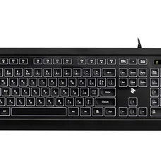 Клавіатура 2E KS120 White Backlight Ukr (2E-KS120UB) Black USB