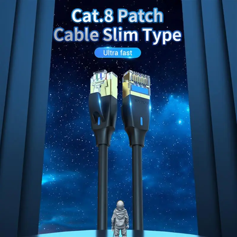 Патч-корд Vention CAT 8 SFTP Ethernet Slim Type, 2 m, Black (IKIBH) Патч-корд Vention CAT 8 SFTP Ethernet Slim Type, 2 m, Black (IKIBH)