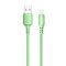 Кабель ColorWay USB - Lightning (M/M), soft silicone, 2.4 А, 1 м, Green (CW-CBUL042-GR)