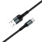 Кабель ColorWay USB - USB Type-C (M/M), nylon, 2.4 А, 1 м, Black (CW-CBUC045-BK)