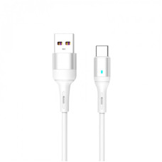 Кабель SkyDolphin S06T LED Smart Power USB - USB Type-C (M/M), 1 м, White (USB-000556)