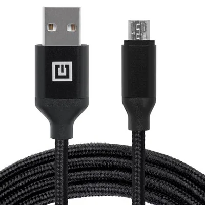 Кабель REAL-EL Premium Fabric USB - micro USB (M/M), 2 м, Black (EL123500048)