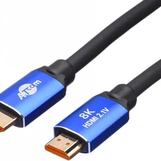 Кабель ATcom HDMI - HDMI V 2.1 (M/M), Real 8K 48Gbps, 5 м, чорний/синій (88855)