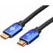 Кабель ATcom HDMI - HDMI V 2.1 (M/M), Real 8K 48Gbps, 5 м, чорний/синій (88855)