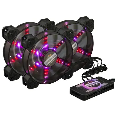 Набір Frime RGB-вентиляторів + Fun hub + ДУ Frime Iris Flicker KIT (IRISFLICKERKIT)