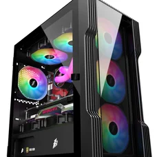 Корпус 1stPlayer T3-G-4F1-BK Black без БЖ