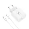 Мережевий зарядний пристрій SkyDolphin SC38T (USB TYPE-Cx2.4A) White (MZP-000183) + кабель USB Type-C