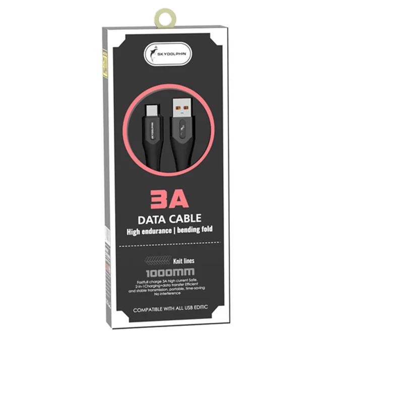 Кабель SkyDolphin S01T USB - USB Type-C (M/M), 1 м, Black (USB-000583)