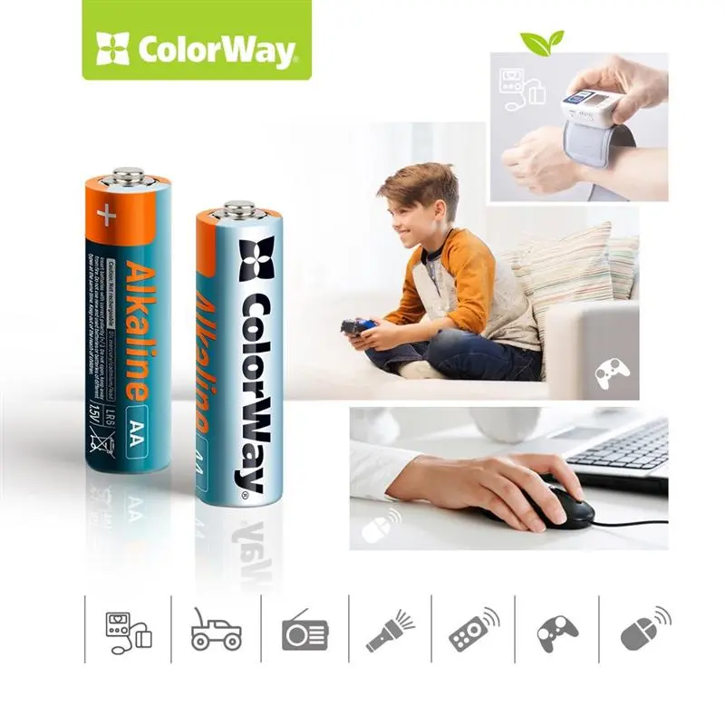 Батарейка ColorWay Alkaline Power AA/LR06 BL 4шт Батарейка ColorWay Alkaline Power AA/LR06 BL 4шт