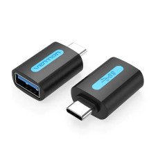 Перехідник Vention USB Type-C - USB V 3.0 (M/F), Black (CDUB0)