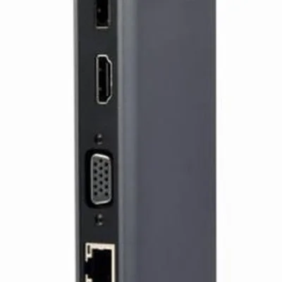 Док-станція Cablexpert USB-C 9-в-1 (A-CM-COMBO9-02) USB-хаб + HDMI/VGA/PD/LAN/3.5-мм аудіо
