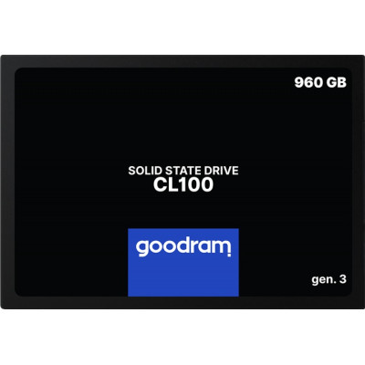 Накопичувач SSD 960GB Goodram CL100 GEN.3 2.5" SATAIII 3D TLC (SSDPR-CL100-960-G3)