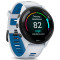 Смарт-годинник Garmin Forerunner 265 Black Bezel with Whitestone Case and Whitestone/Tidal Blue Silicone Band (010-02810-51)