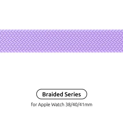 Ремінець Armorstandart Braided Solo Loop для Apple Watch 38mm/40mm/41mm Lavender Grey Size 2 (120 mm) (ARM64897)
