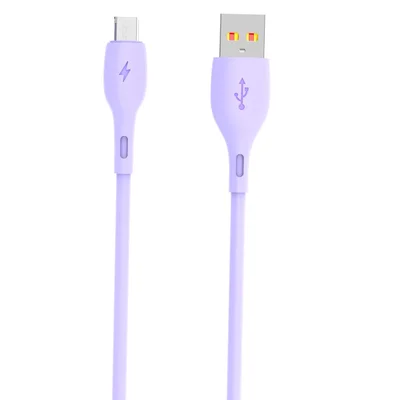 Кабель SkyDolphin S22V Soft Silicone USB - micro USB (M/M), 1 м, Violet (USB-000606)