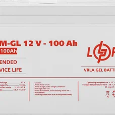 Акумуляторна батарея LogicPower 12V 100AH (LPM-GL 12 - 100 AH) GEL