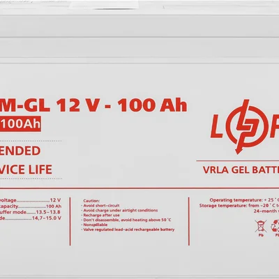 Акумуляторна батарея LogicPower 12V 100AH (LPM-GL 12 - 100 AH) GEL