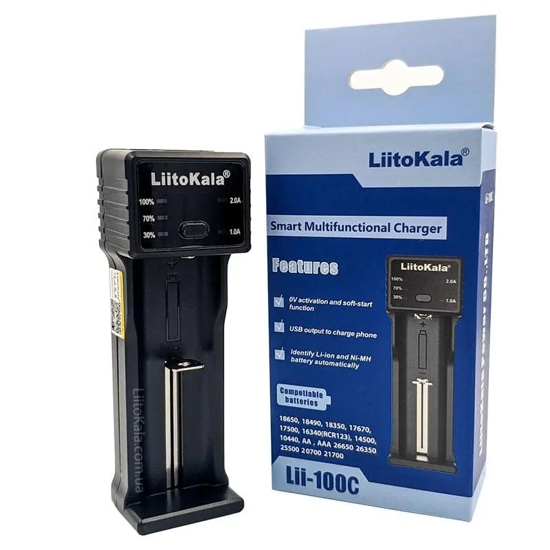 Зарядний пристрій Liitokala Lii-100C Зарядний пристрій Liitokala Lii-100C
