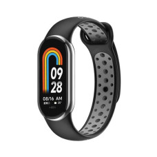 Ремінець BeCover Vents Style для Xiaomi Mi Smart Band 8 Black-Gray (709415)