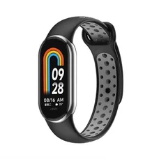 Ремінець BeCover Vents Style для Xiaomi Mi Smart Band 8 Black-Gray (709415)