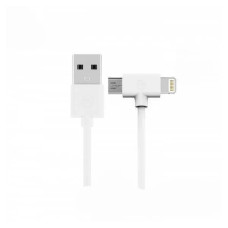 Кабель WK WDC-008 Axe USB - Lightning + micro USB (M/M), 1 м, White (6970349287292)