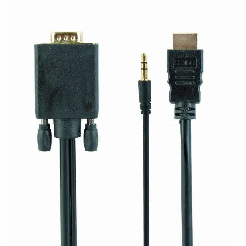 Кабель Cablexpert HDMI - VGA+3.5 мм V 1.4 (M/M), 1.8 м, чорний (A-HDMI-VGA-03-6) пакет Кабель Cablexpert HDMI - VGA+3.5 мм V 1.4 (M/M), 1.8 м, чорний (A-HDMI-VGA-03-6) пакет