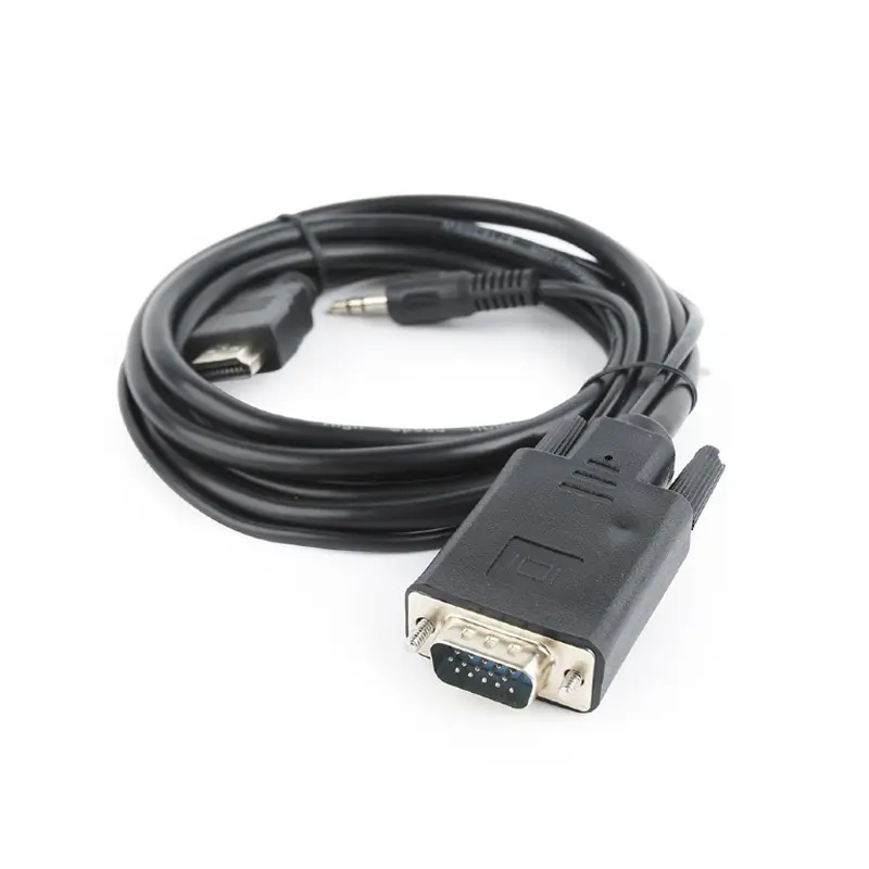 Кабель Cablexpert HDMI - VGA+3.5 мм V 1.4 (M/M), 1.8 м, чорний (A-HDMI-VGA-03-6) пакет Кабель Cablexpert HDMI - VGA+3.5 мм V 1.4 (M/M), 1.8 м, чорний (A-HDMI-VGA-03-6) пакет