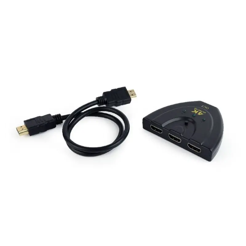 Перемикач HDMI-інтерфейсу Cablexpert HDMI - 3хHDMI V 1.4 (M/F), 0.5 м, чорний (DSW-HDMI-35) блістер Перемикач HDMI-інтерфейсу Cablexpert HDMI - 3хHDMI V 1.4 (M/F), 0.5 м, чорний (DSW-HDMI-35) блістер