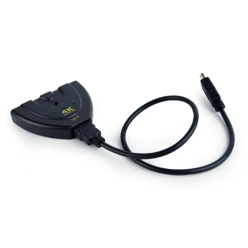 Перемикач HDMI-інтерфейсу Cablexpert HDMI - 3хHDMI V 1.4 (M/F), 0.5 м, чорний (DSW-HDMI-35) блістер Перемикач HDMI-інтерфейсу Cablexpert HDMI - 3хHDMI V 1.4 (M/F), 0.5 м, чорний (DSW-HDMI-35) блістер