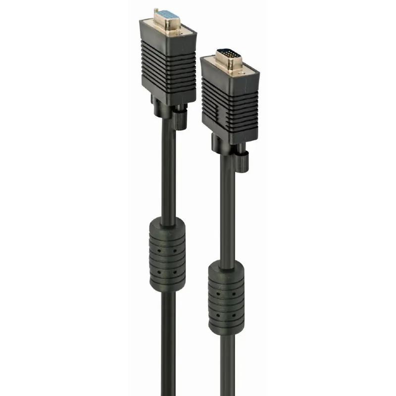 Кабель подовжувач Cablexpert VGA -VGA (M/F), HD15 з 2-ма фер. кільцями, 1.8 м, чорний (CC-PPVGAX-6B) Кабель подовжувач Cablexpert VGA -VGA (M/F), HD15 з 2-ма фер. кільцями, 1.8 м, чорний (CC-PPVGAX-6B)