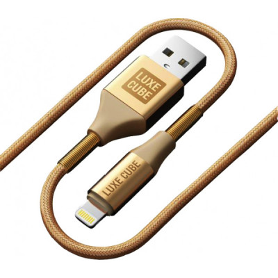 Кабель Luxe Cube Armored USB - Lightning (M/M), 1 м, золотистий (8886668670012)