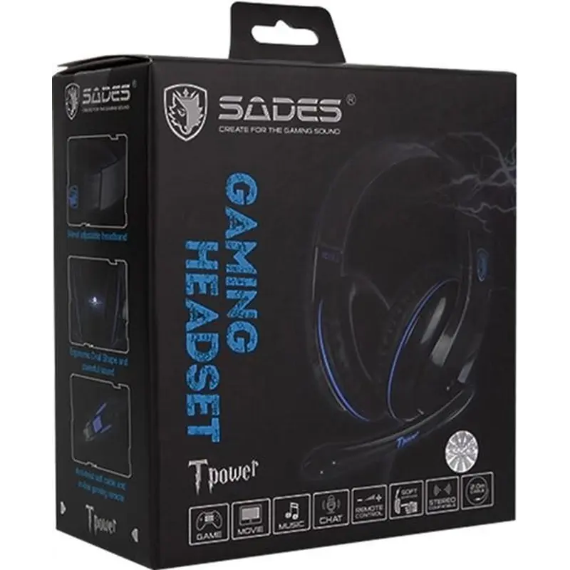 Гарнітура Sades SA-701 Black/Blue (sa701blj) Гарнітура Sades SA-701 Black/Blue (sa701blj)