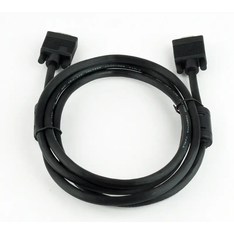 Кабель подовжувач Cablexpert VGA -VGA (M/F), HD15 з 2-ма фер. кільцями, 1.8 м, чорний (CC-PPVGAX-6B) Кабель подовжувач Cablexpert VGA -VGA (M/F), HD15 з 2-ма фер. кільцями, 1.8 м, чорний (CC-PPVGAX-6B)